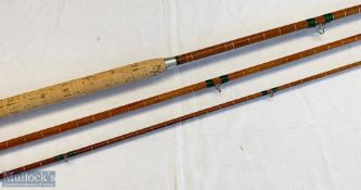 Walkers Salmex 13ft 6in 3pc split cane rod appears in G overall condition with cloth bag