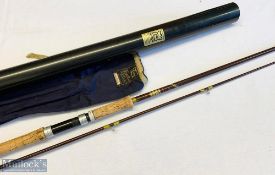 Hardy Bros Fibalite spinning 8ft 5in glass fibre 2pc rod appears G overall with maker’s cloth bag