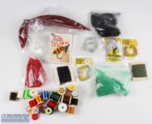 Fly Tying Accessories, to include wool, reels, fur, piping