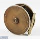 The Fly Fisher SEJ Winch 3 ¼” brass and ebonite reel, black handle, makers marks to brass faceplate, - Image 2 of 2