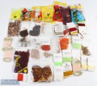 Fly Tying Accessories, with noted items of Yorkshire flybody fur x 9, Veniard feathers, golden