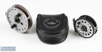 Cortland C G Graphite II 3 ¼” trout fly reel, black handle, rim tensioner, line guide, alloy foot,