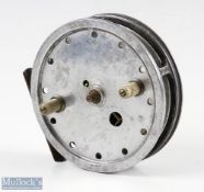 Allcocks 4 1/8” ‘Perfection Flick-em’ alloy reel, twin handle, with drum balance adjuster, brass