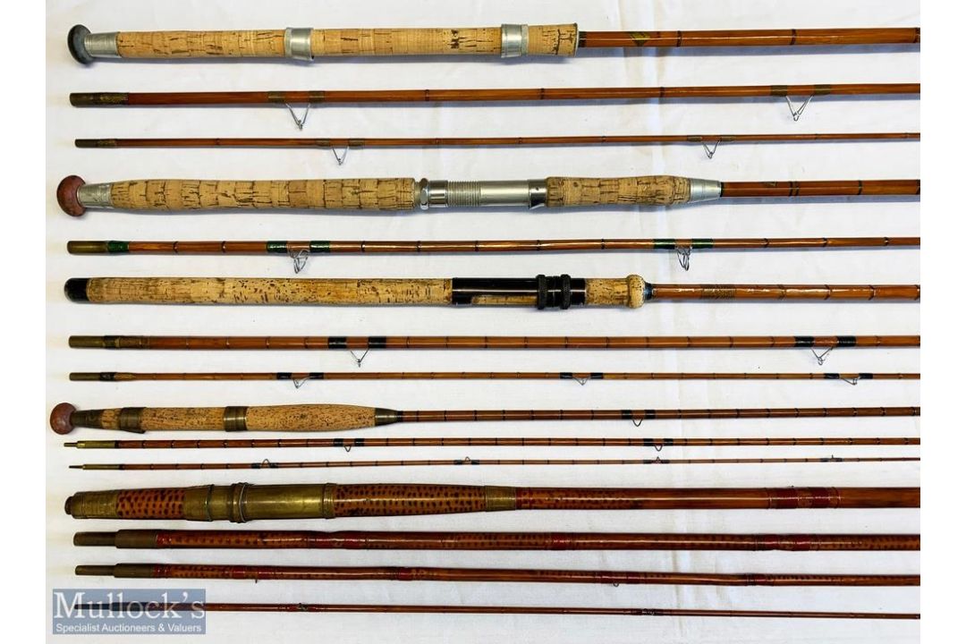 5x Various antique fishing rods – FT Williams The Dorset 12ft 3pc split cane, Modern Arms Elastacane - Image 2 of 4