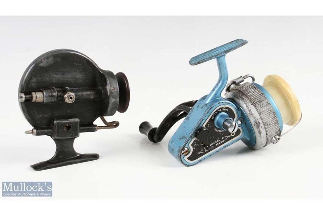 Allcock The Stanley threadline reel, with bakelite spool, with a J W Young & Song The Ambidex - Image 2 of 2