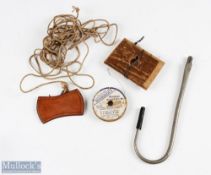 Whitty & Son Twig Gutter Fishing Tool, plus a gaff hook Henderson’s wire reel