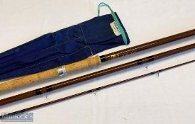 An Arnold Rod ‘Avon Four’ Mk IV 9ft 9in 2pc split cane rod with agate butt/tip rings, appears in