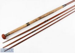Playfair of Aberdeen Grants Vibration 15’ 3 piece spliced joint salmon fly rod, with correct spare