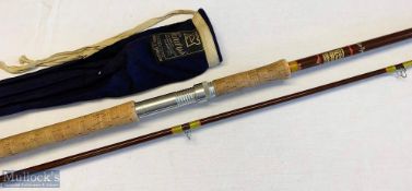Hardy Bros Fibalite Spinning 9ft 5in glass fibre 2pc rod in good overall condition with maker’s bag