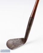 Fine and early Wm Parks 'Parks Pat Lofter' smooth faced with concave face, lemon wood shaft, with 4