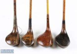 3x Various Golf woods - includes Cann & Taylor JH Taylor autograph brassie, Army & Navy London