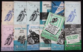 1953-1958 Alton Towers Auto Cycle Motor Motorcycle sport Road Races programmes, a selection of 13