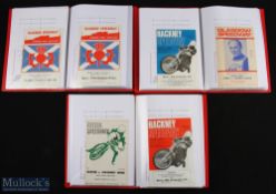 1970-1974 British League Speedway Programmes, 5 binders of complete years home and away meets, comes