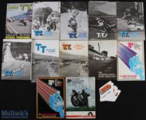 c1970-1980 Isle Man TT Motorcycle Publications, Booklets, Programmes, Stickers, to include TT year