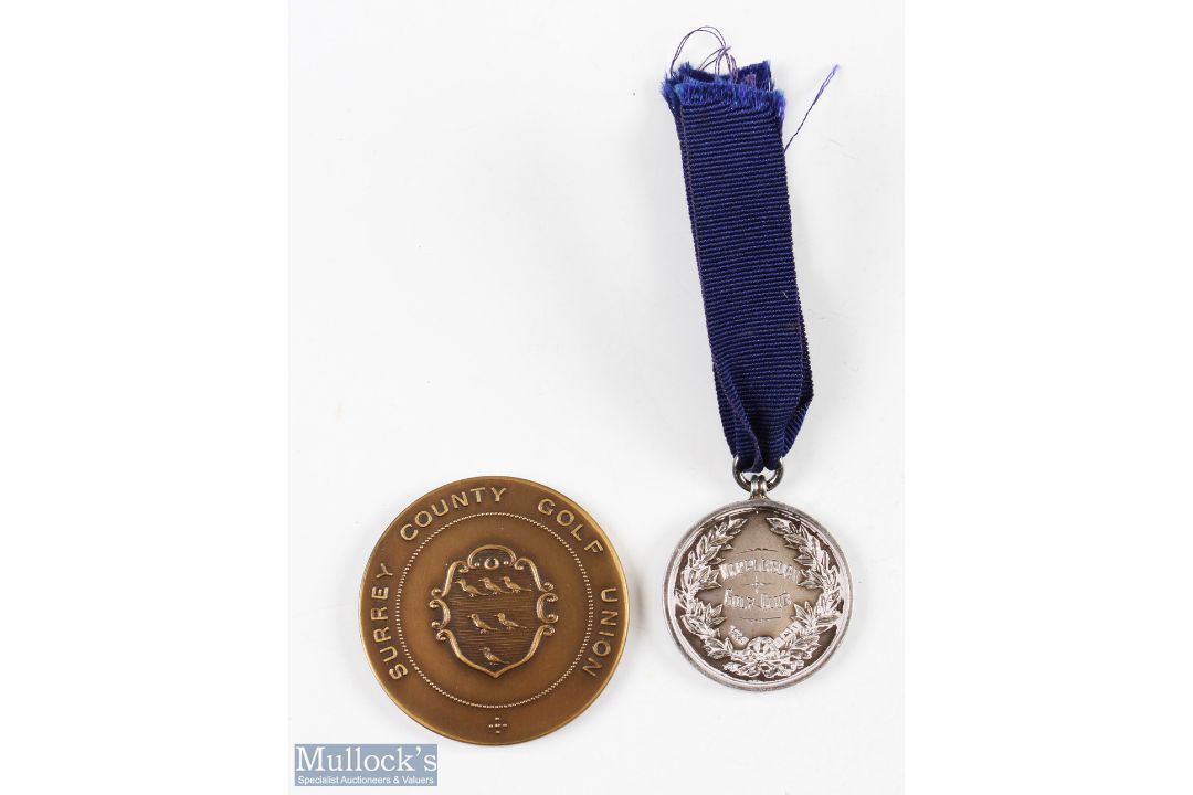 2x Worplesdon Golf Club medals from 1922 onwards-including 1922 Scratch Mixed Foursomes Runners-Up - Image 1 of 3