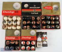 54x Dunlop 65 wrapped golf balls in the original 3x 12 Dunlop golf ball boxes and 2x6 box 2x3 box