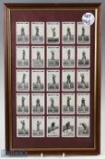 1923 Morris and Sons Golf Cigarette Cards 'Golf Strokes' by A Havers, 25/25, framed and mounted