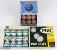 Period Golf ball and Boxes, to include a box of 12 Pro Par Play made in Japan, an empty Bromford
