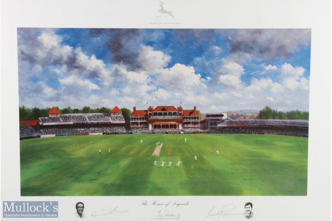 The Home of Legends Autographed Cricket Print signed by Gary Sobers and artist Jack Russell, - Image 2 of 2