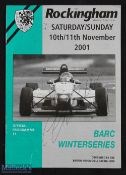 Lewis Hamilton Autographed Rockingham Motor Racing Programme featuring Hamilton racing under Manor