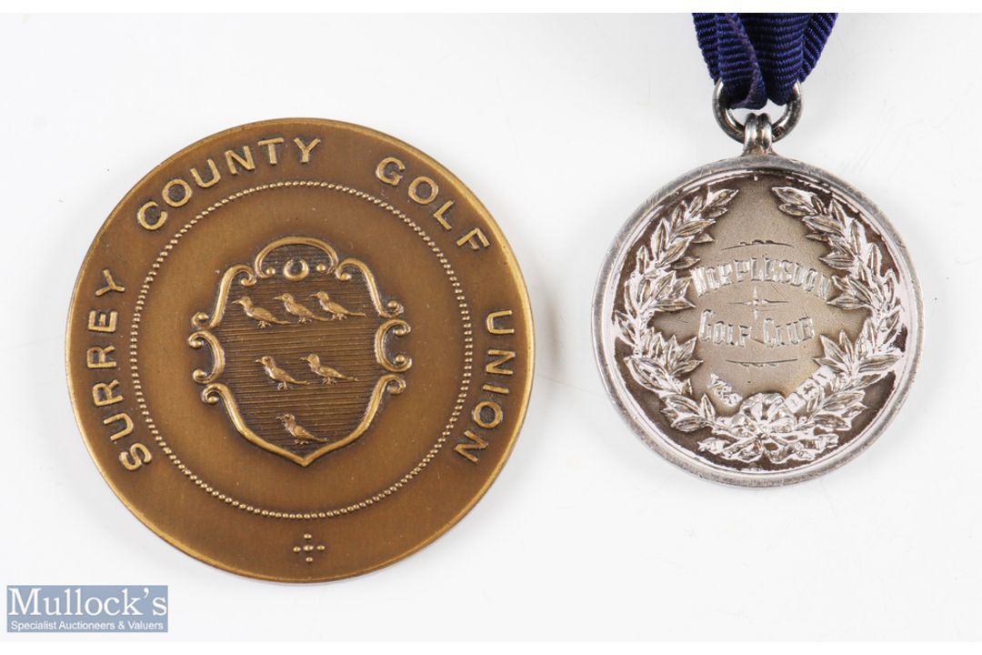 2x Worplesdon Golf Club medals from 1922 onwards-including 1922 Scratch Mixed Foursomes Runners-Up - Image 2 of 3