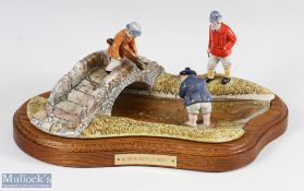 Royal Doulton Diorama Bone China of the famous golfing scene titled 