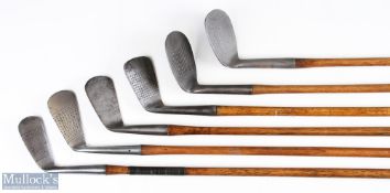 6x Various golf irons - features James Gourlay smf iron, Walter Hagen mid iron, Zenith Sammy TD