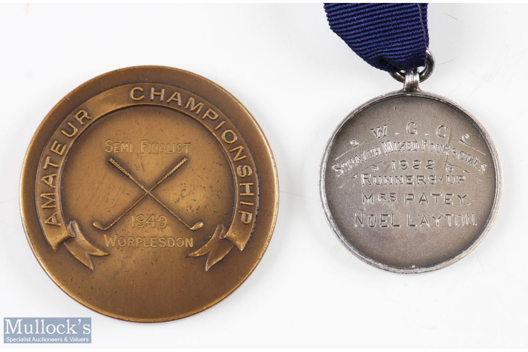 2x Worplesdon Golf Club medals from 1922 onwards-including 1922 Scratch Mixed Foursomes Runners-Up - Image 3 of 3