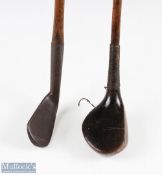 An interesting S Whiting Special dark stained small socket head driver with a rear flat hosel neck
