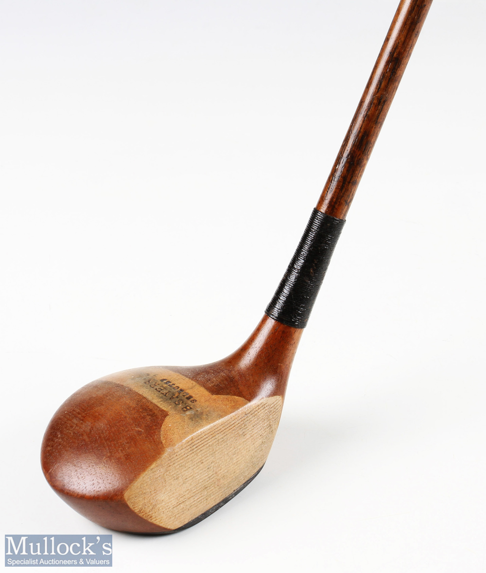 Ben Sayers Selected light stained large headed lofted driver - c/w makers shaft stamp just below the