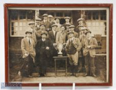 1926 Essex Professional Golf Challenge group photograph - with 18 players outside the clubhouse with