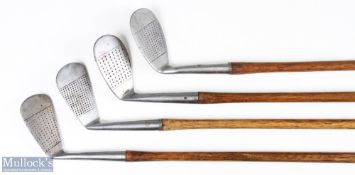 4x Various Golf irons - to include JB Heppie rustless mashie niblick 25, Sheffield stamped mashie
