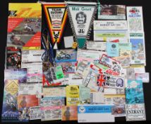 1970-2010 Superbike F1, Grand Prix TT Tickets, Passes, Pennants, c25 Programme a collection of mixed