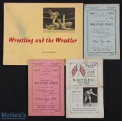 1937-1960 Wrestling Fights Programmes, to include West Ham 6th December 1937 international heavy