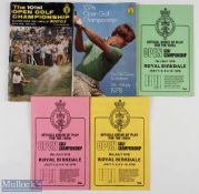 1972 Open Golf Championship official programme played at Muirfield loose rear page internally very