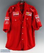 Formula 1 Michael Schumacher Ferrari Team, short sleeve shirt with full sponsors badges, size XXL in