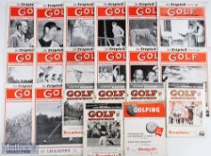 Golf Illustrated Magazines - collection of 1956 - 57 weekly golf magazines to incl 9x 1950, 4x