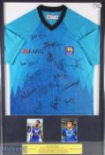 2014 Sri Lanka Cricket Team Signed Shirt, a replica shirt signed by the 2014 20 -20 winning team,
