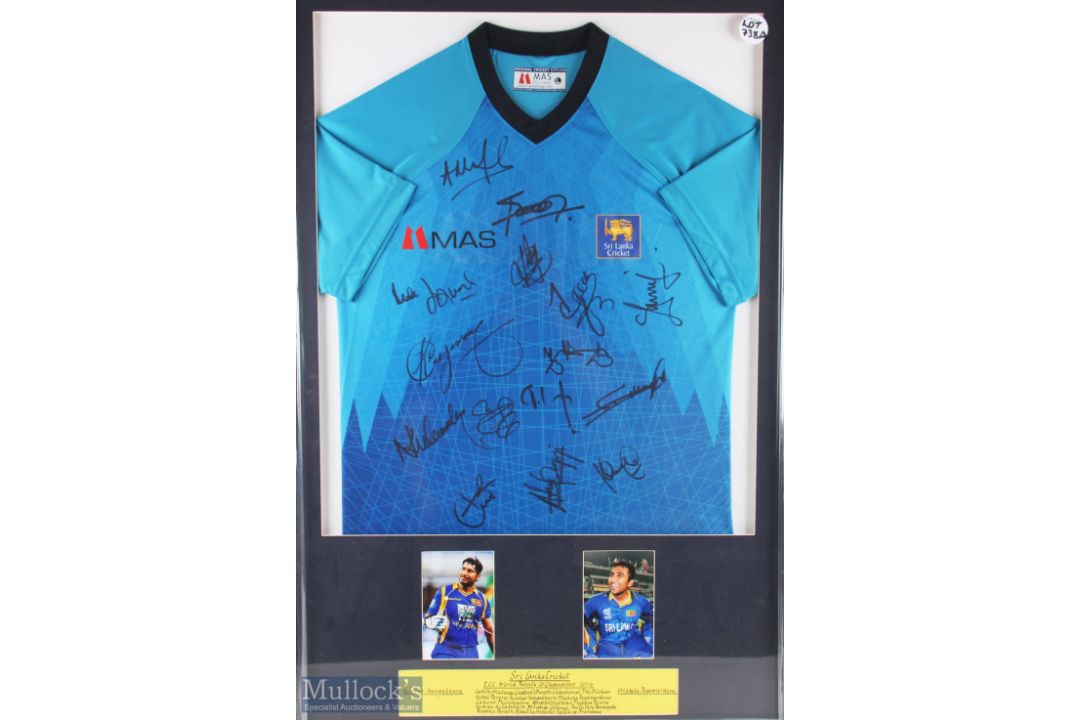 2014 Sri Lanka Cricket Team Signed Shirt, a replica shirt signed by the 2014 20 -20 winning team, - Image 1 of 3