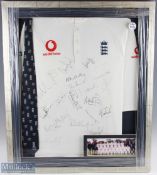1999 Australia v England Test Cricket Multi Signed Shirt, January 1999 test match Australia