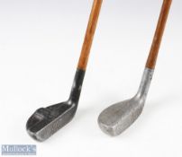 Standard Golf Co The New Mills patent alloy mallet head putter RBB to sole, together with Spalding