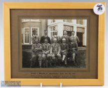 1925 Wales Golf Team v Ireland Team Photograph - played at Hollinwell, Notts 3rd July - on