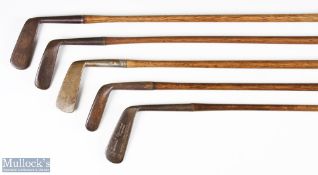 5x Various Golf putters - to include a Gem putter, A Drummond 'The Eagle', RM Wilson Wry Neck