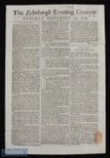 1759 - Bruntsfield Links Golfing Announcement in The Edinburgh Evening Courant newspaper Tuesday