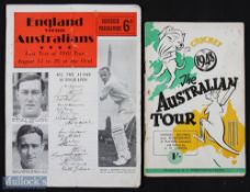 Autographed 1948 The Australian 'Invincibles' Tour programme - features Australian signatures such