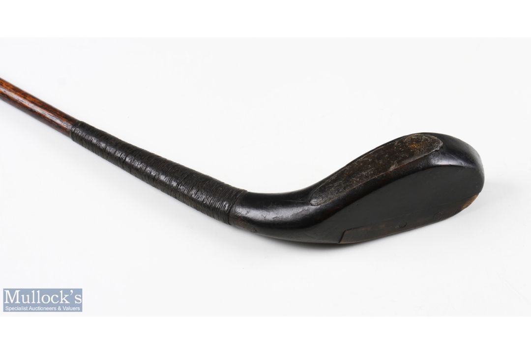 Indistinctly stamped makers mark (---nn) dark stained short spoon c1885 - together with owners - Image 3 of 3