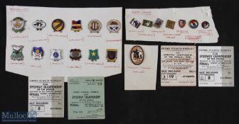 Enamel Speedway and Motor Cross badge and tickets, to include speedway badges of Cradley, Newcastle,