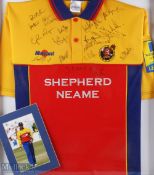 2004 Essex CCC Cricket Multi Signed Shirt JE Bishop SA Brant AJ Clarke AN Cook AP Cowan D Gough AP
