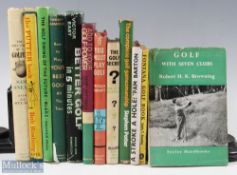 A Collection of Golf Instruction Books, to include Add To Your Golf Power Harry Weetman 1963, If You