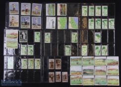 Collection of miscellaneous golfing cigarette cards normal sized and large format to include De